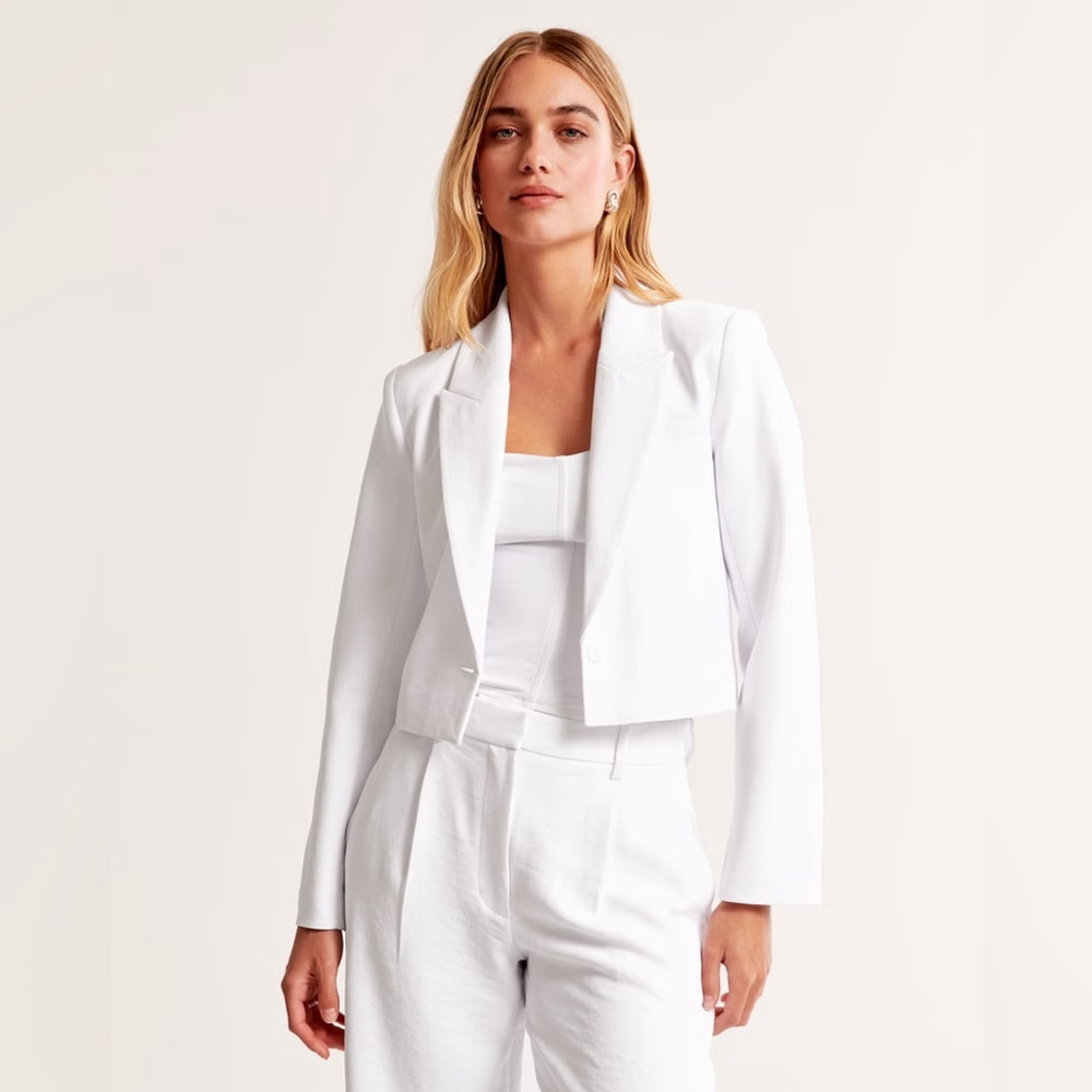 Abercrombie & Fitch Women's White Blazer